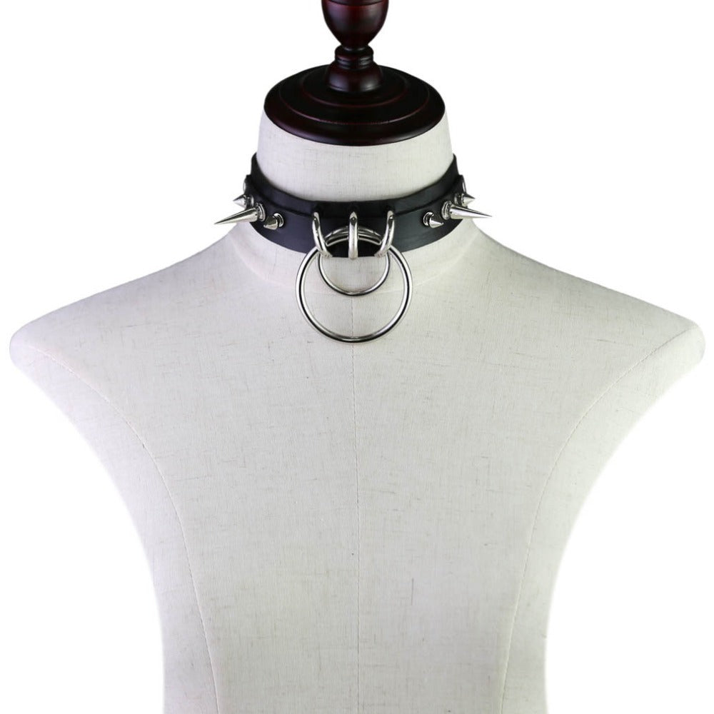 Cool Collar for Ladies with Metal Spikes in Many of Colours / Gothic Jewelry Neckwear Accessory