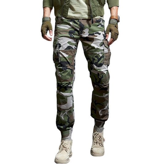 Cool Men's Military Pants / Cotton Slim Tactical Pants / Camouflage Male Joggers
