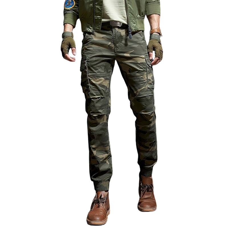 Cool Men's Military Pants / Cotton Slim Tactical Pants / Camouflage Male Joggers