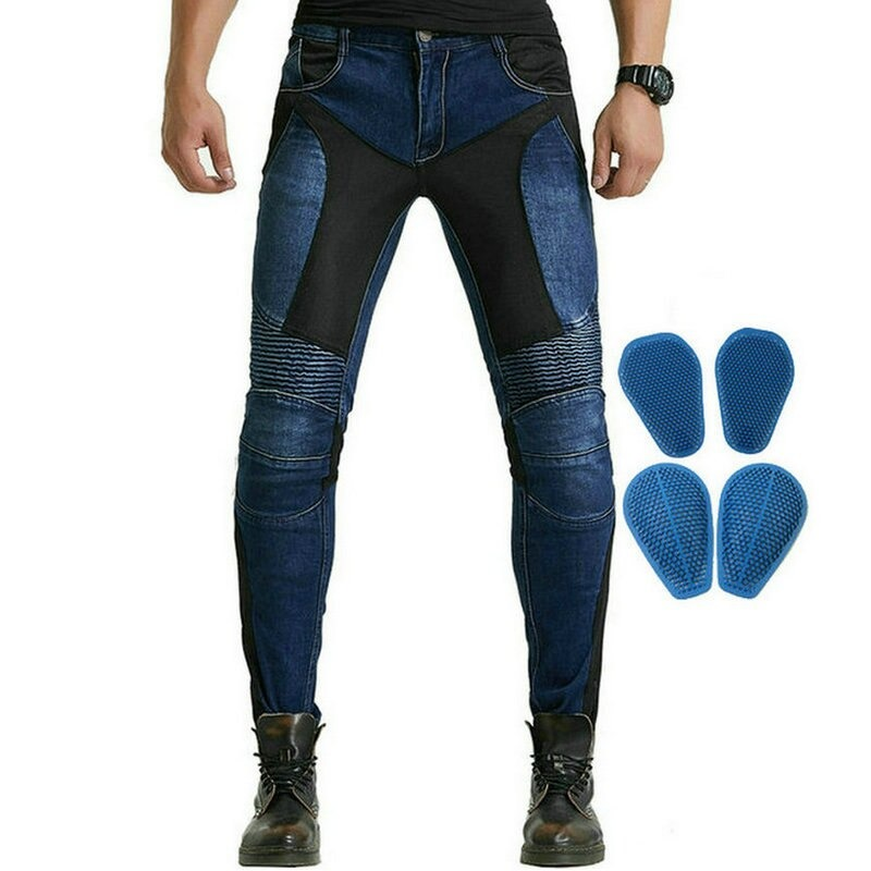 Cool Men's Motorcycle Pants / Biker Protection Pants / Rock Style Jeans For Men