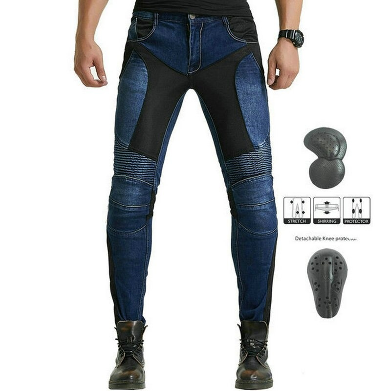 Cool Men's Motorcycle Pants / Biker Protection Pants / Rock Style Jeans For Men