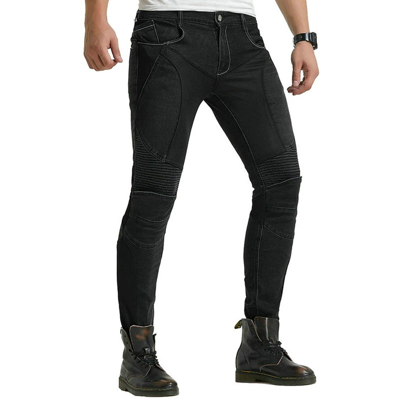 Cool Men's Motorcycle Pants / Biker Protection Pants / Rock Style Jeans For Men