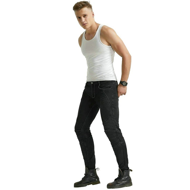 Cool Men's Motorcycle Pants / Biker Protection Pants / Rock Style Jeans For Men