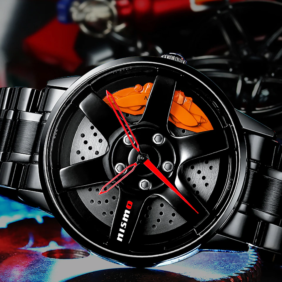 Cool Men's Quartz Watch / Biker Stainless Steel Watch / Vintage Men's Water Resistant Watch