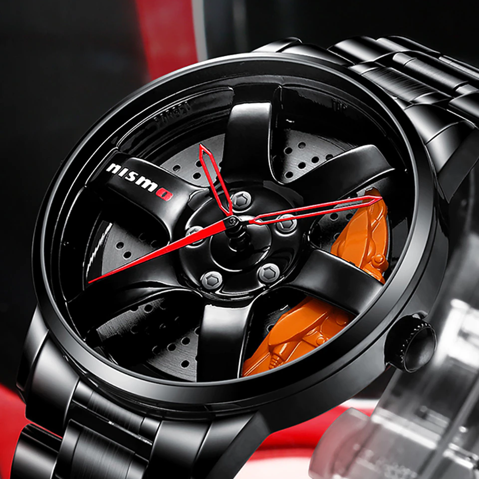 Cool Men's Quartz Watch / Biker Stainless Steel Watch / Vintage Men's Water Resistant Watch