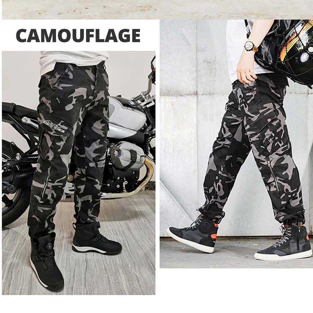 Cool Motorcycle Men's Pants / Male Camouflage Pants / Oversize Motocross Pants For Men