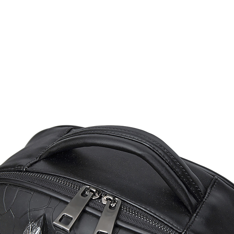 Cool Waterproof Backpack in Rock Style / Solid Zipper Rivet Shoulder Bags with Decorate Bat