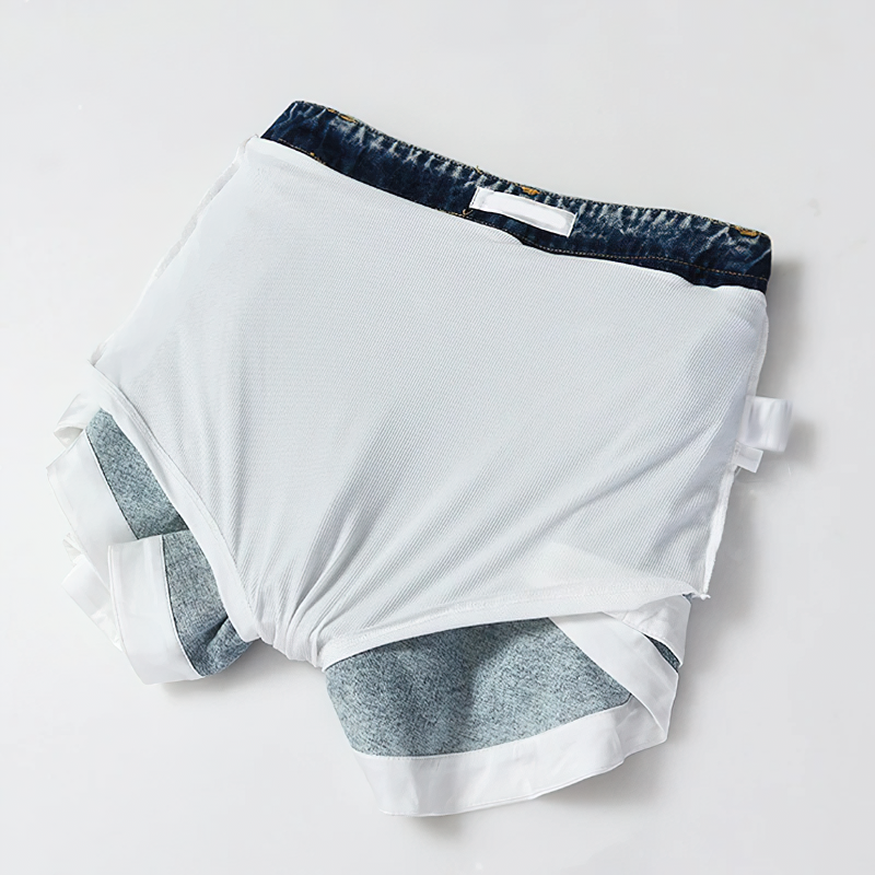 Cool Women's Denim Mini Shorts / Fashion High Waist Ruffle Shorts