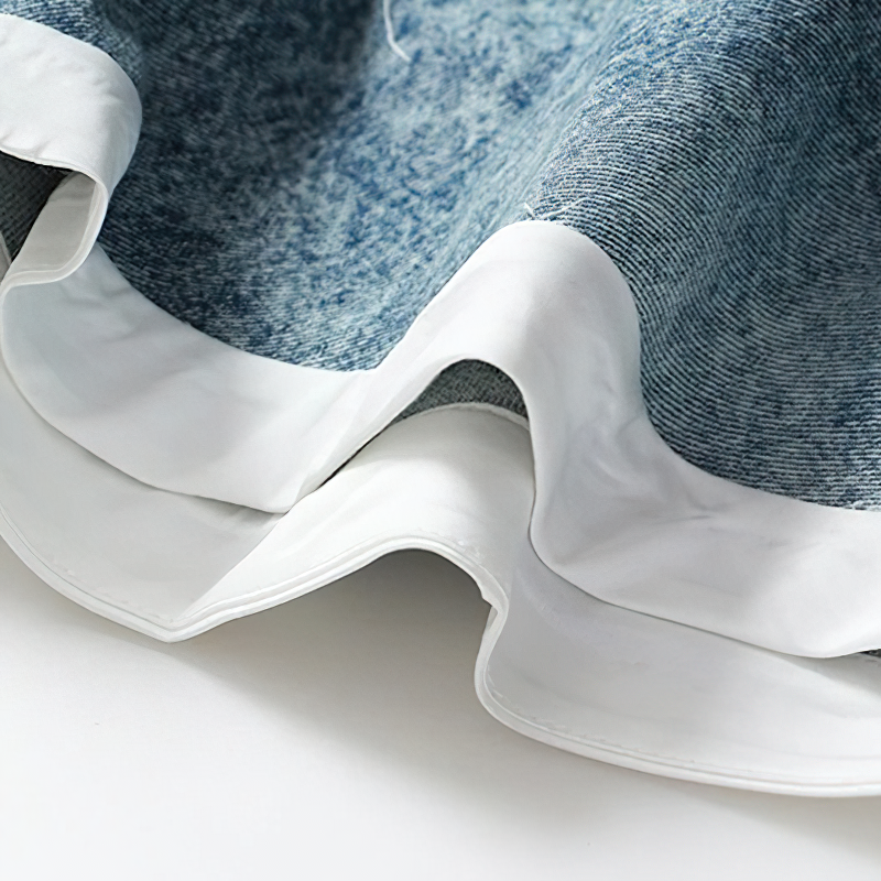 Cool Women's Denim Mini Shorts / Fashion High Waist Ruffle Shorts