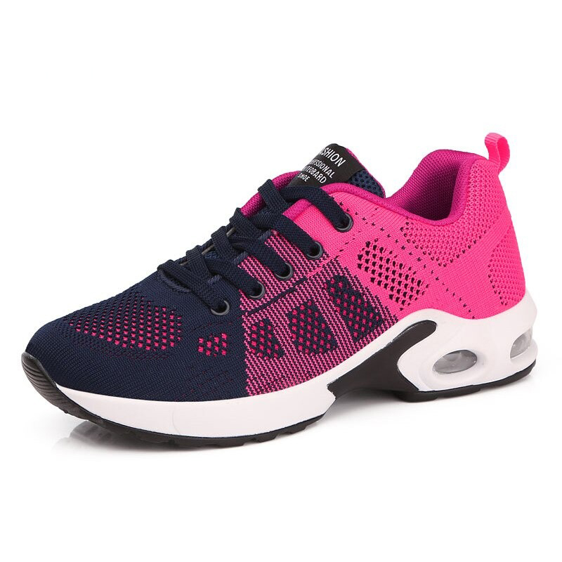 Cool Women's Lace-Up Sneakers / Fashion Round Toe Mesh Shoes