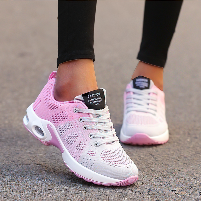 Cool Women's Lace-Up Sneakers / Fashion Round Toe Mesh Shoes