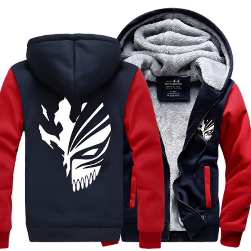 Cool Zipper Fleece Hoodie for Men / Rock Style Thick Sweatshirts