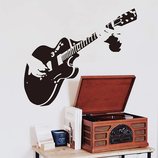 Creative Guitar Music Wall Stickers / Vinyl Art Home Decoration for Room Bedroom
