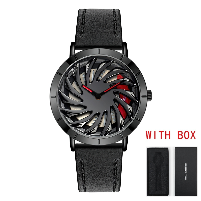 Creative Watch Of Spinning Wheel Design For Men / Fashion Quartz Interactive Accessories