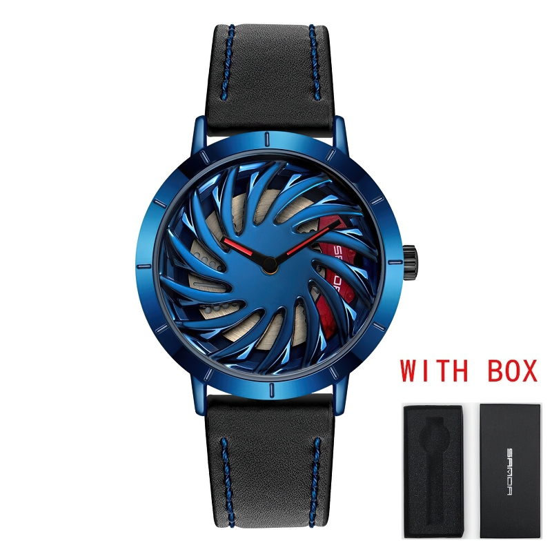 Creative Watch Of Spinning Wheel Design For Men / Fashion Quartz Interactive Accessories