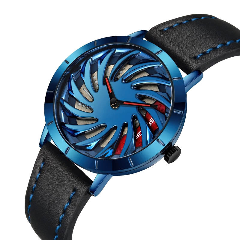 Creative Watch Of Spinning Wheel Design For Men / Fashion Quartz Interactive Accessories