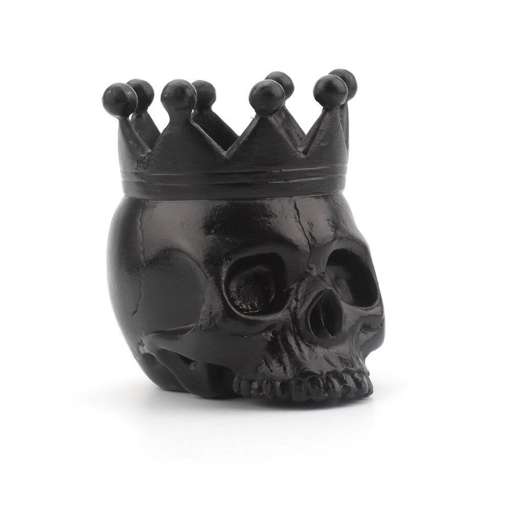 Crown Skull Candle Holder / Decorative Stand with Skeleton / Home Decoration Sculpture