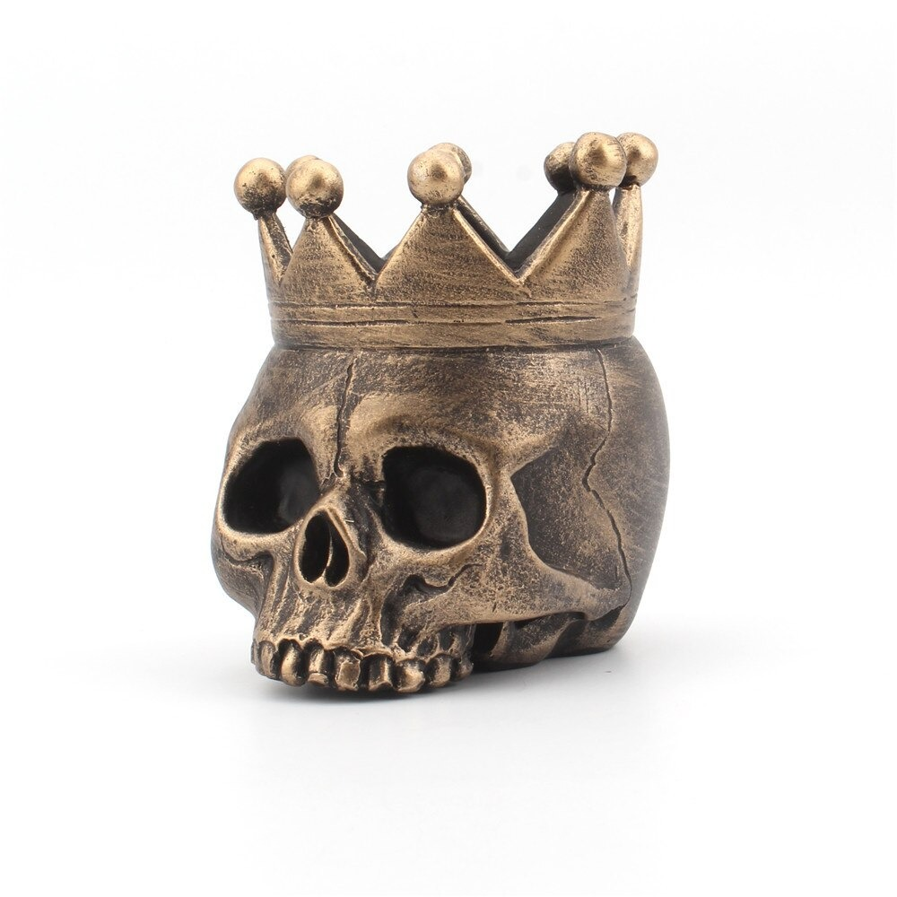 Crown Skull Candle Holder / Decorative Stand with Skeleton / Home Decoration Sculpture