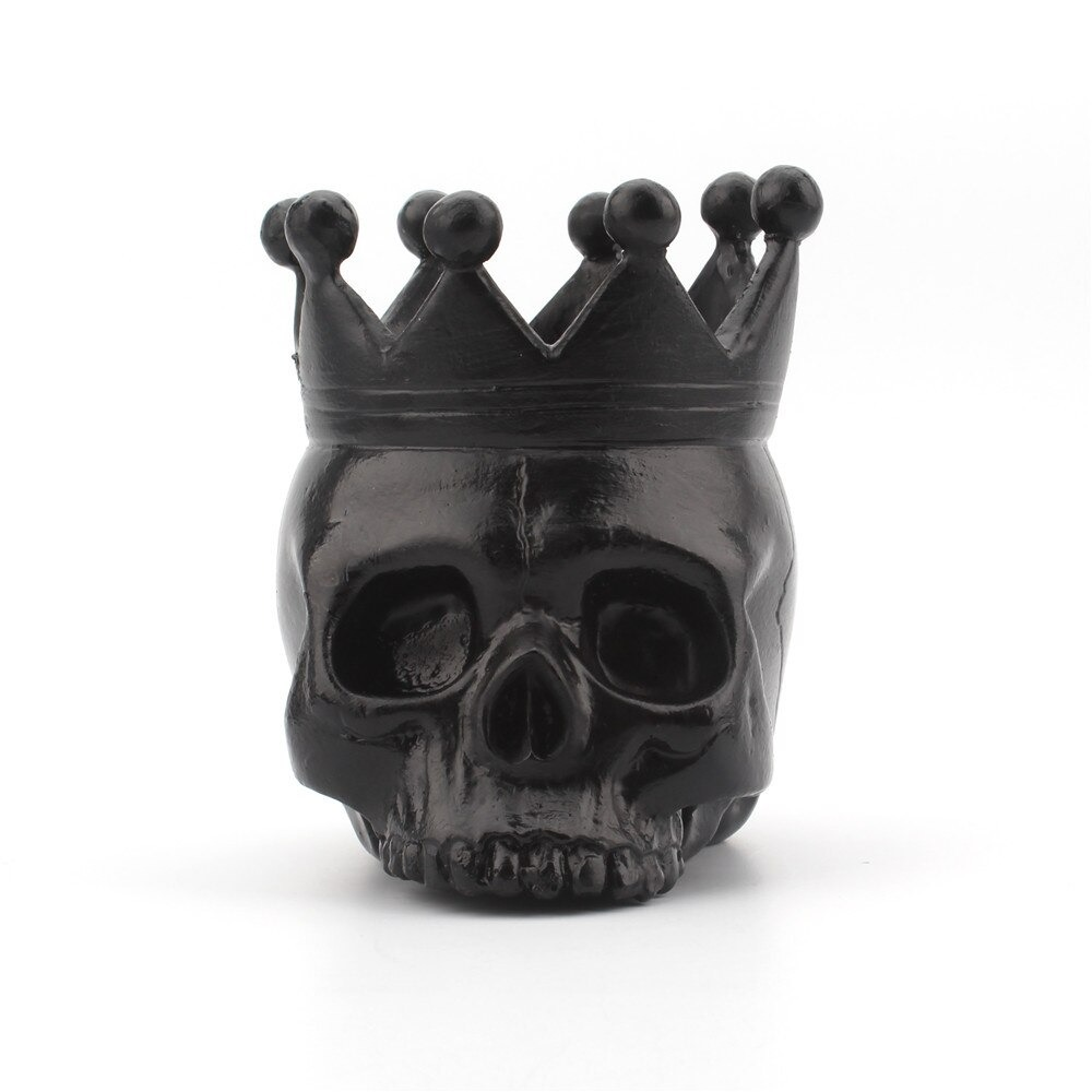 Crown Skull Candle Holder / Decorative Stand with Skeleton / Home Decoration Sculpture