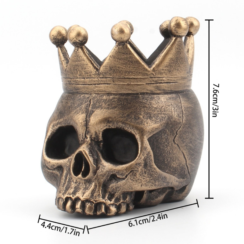 Crown Skull Candle Holder / Decorative Stand with Skeleton / Home Decoration Sculpture