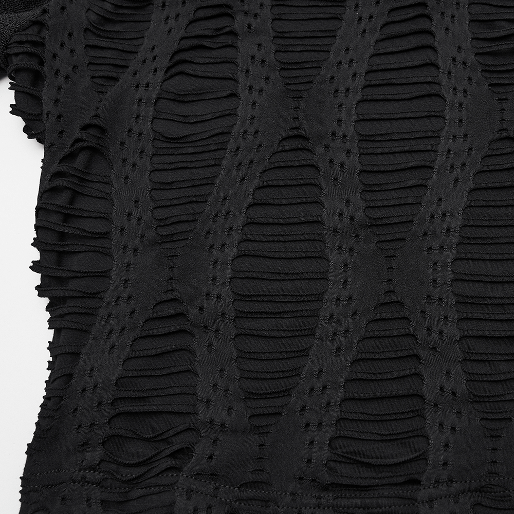 Cut Out Knit Top with Hollow Sleeved Design for Women