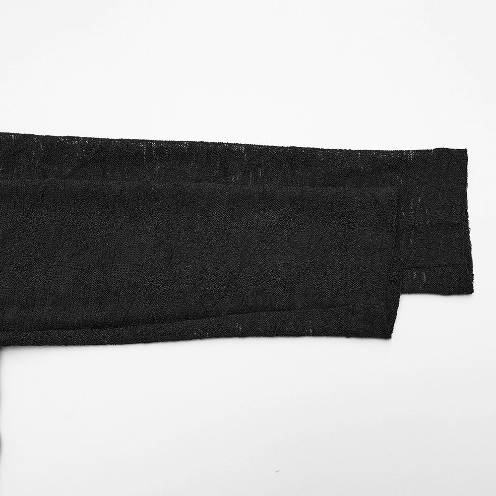 Cut Out Knit Top with Hollow Sleeved Design for Women