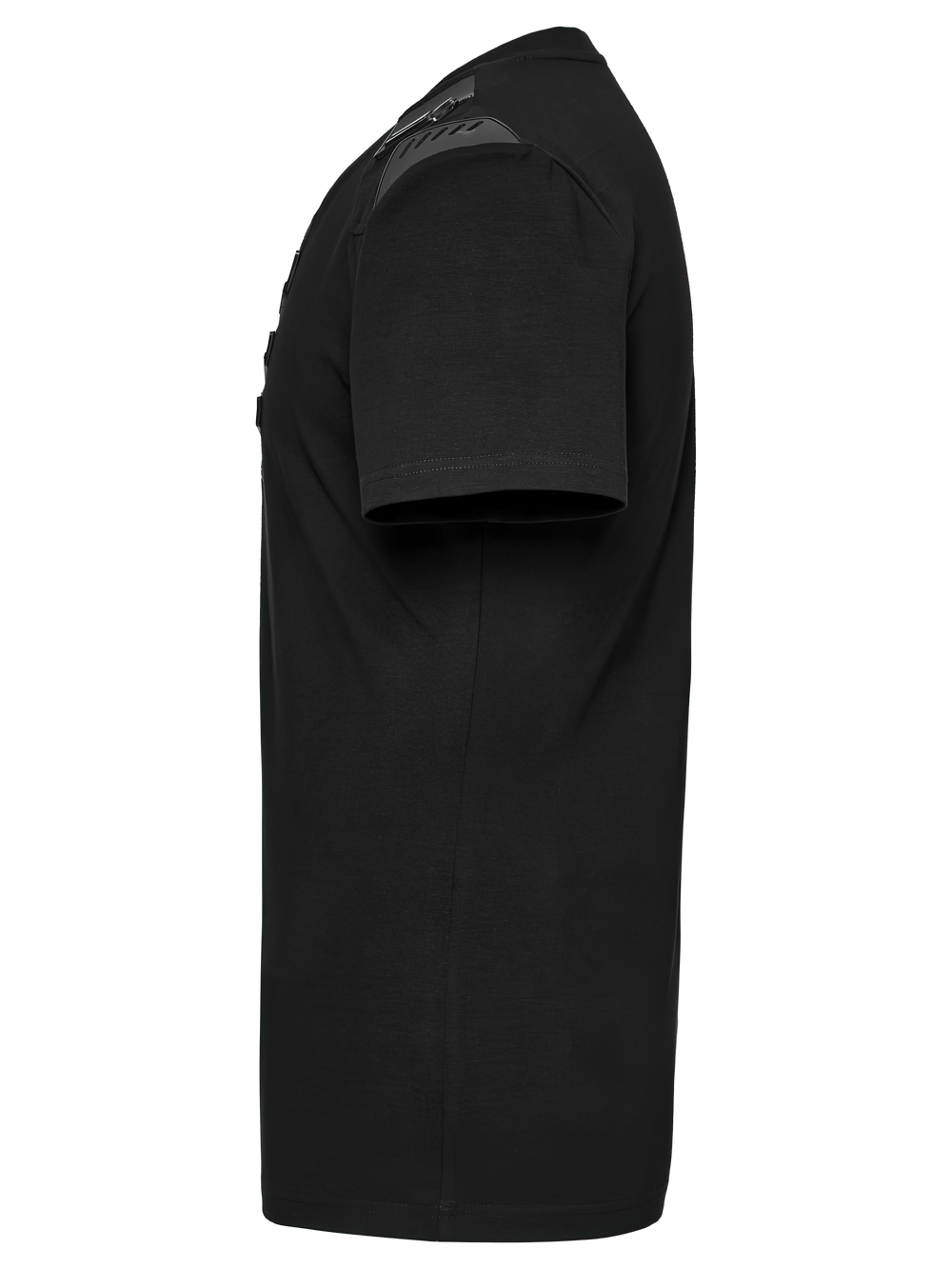 Cyberpunk 3D Rubber Patch T-shirt with V-shaped Shoulders