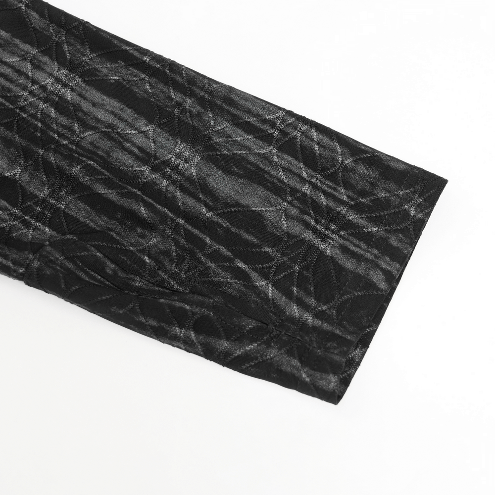 Cyberpunk Hooded Top with Straps and Asymmetric Hem