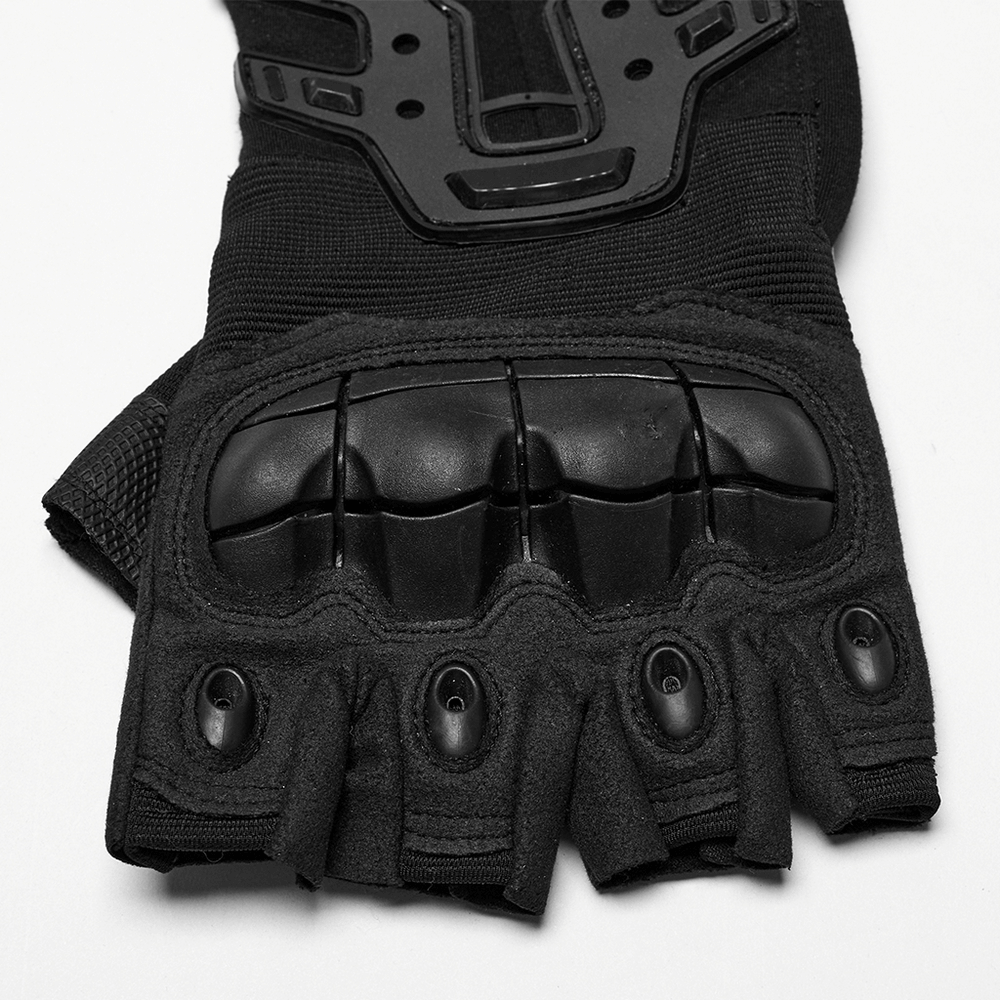 Cyberpunk Protective Gloves with Rubber Armor Pads