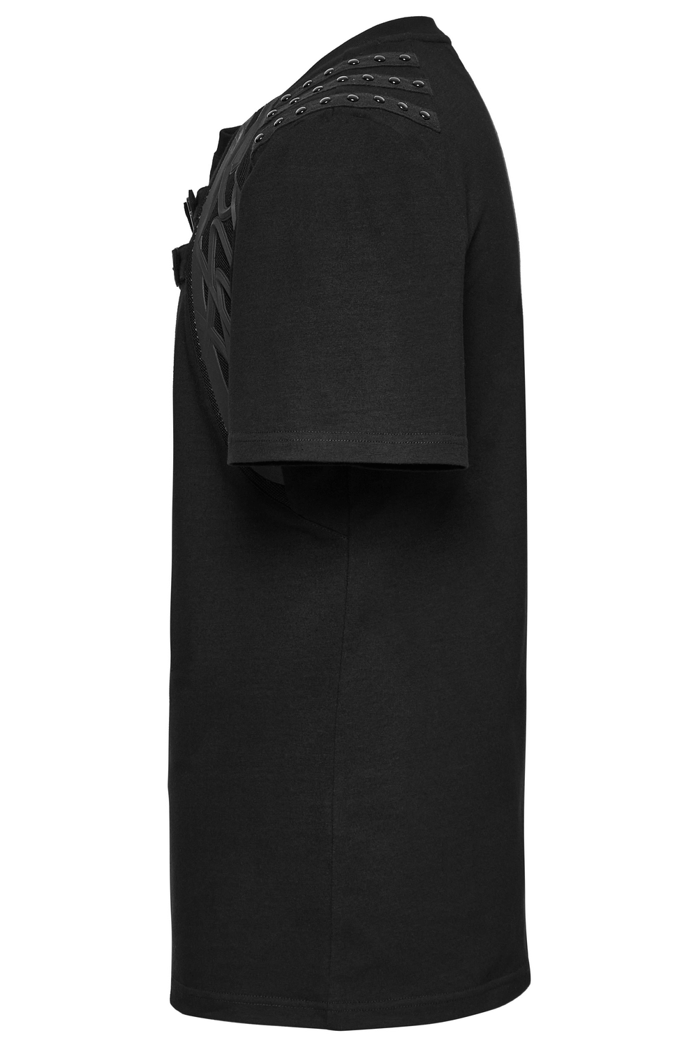 Cyberpunk Studded Shoulder Strap T-shirt for Men