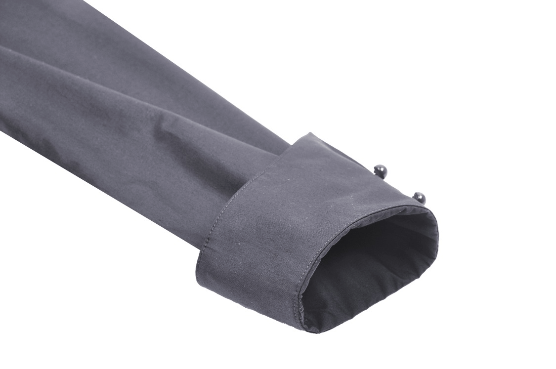 Dark Gothic Buttons Ruffle Blouse With Long Sleeves