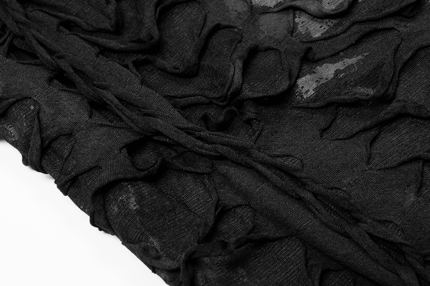 Dark Mysterious Long Sleeves Ripped Hoodie With Lace Up