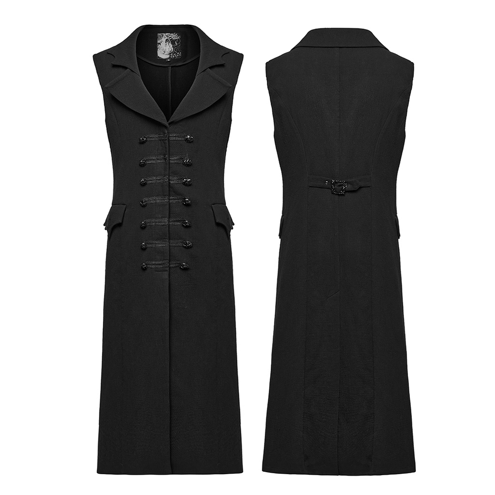 Dark Night Vampire Gentleman Vest with Bat Collar