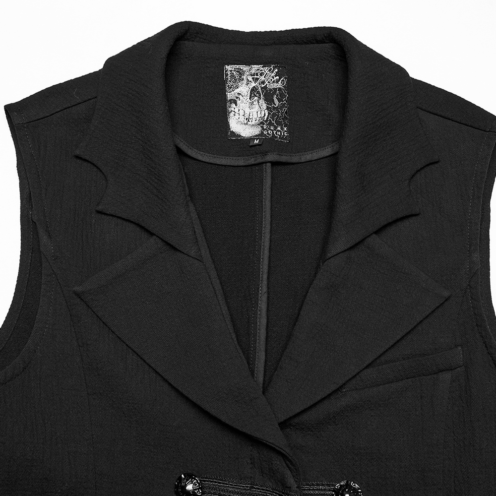 Dark Night Vampire Gentleman Vest with Bat Collar