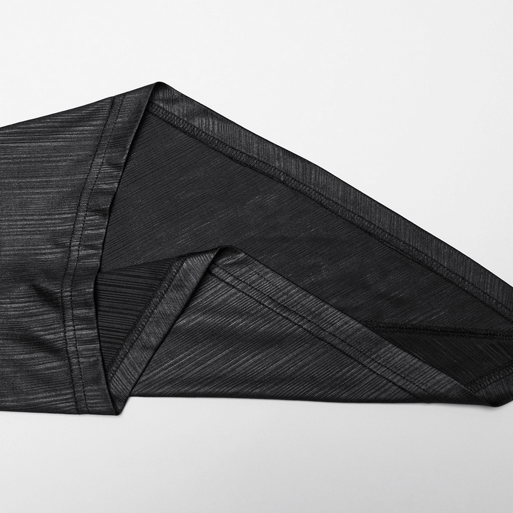 Dark Witch Long Hooded Cloak with 3D Pleats and Jacquard