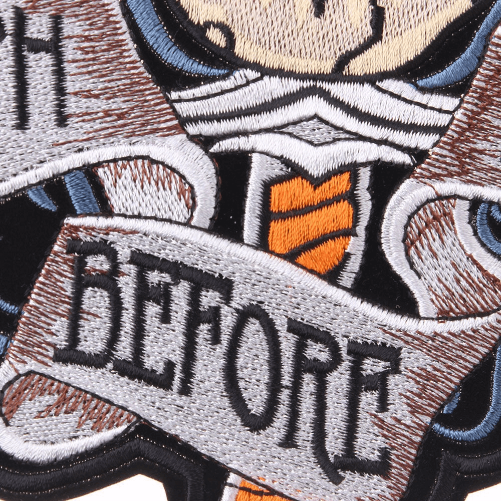 Death Before Dishonor Print Iron-On Patch For Jackets / Large Embroidered Biker Patches For Clothes