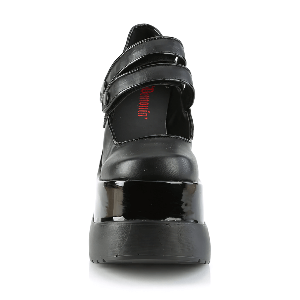 DEMONIA Tiered Platform Mary Jane Shoes with Dual Straps