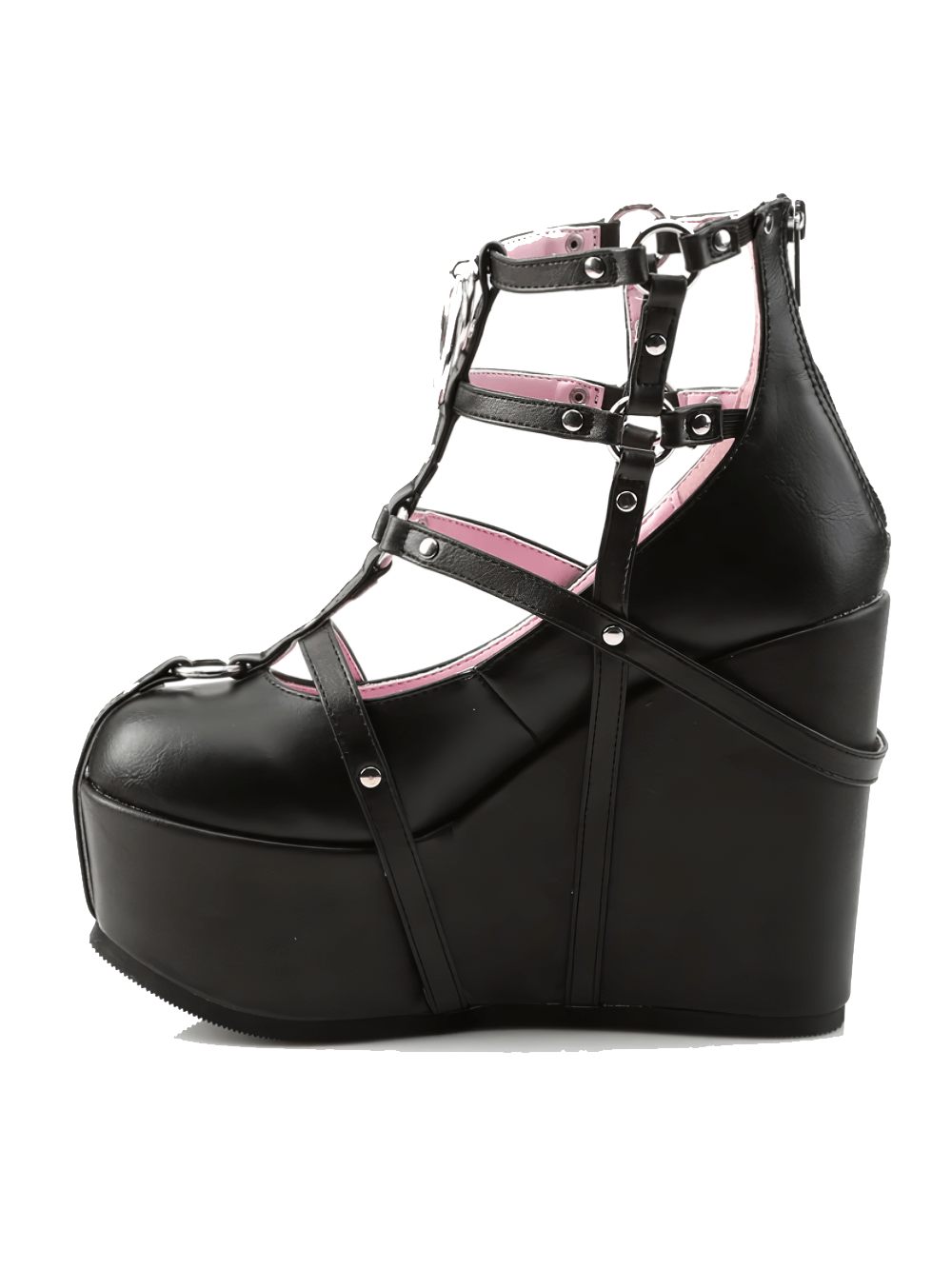 DEMONIA Wedge Platform Elegant Shoes with Straps