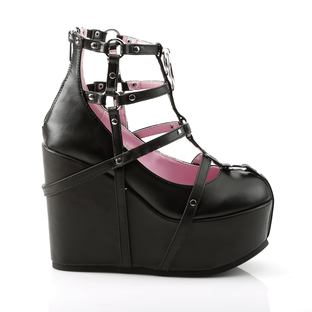 DEMONIA Wedge Platform Elegant Shoes with Straps