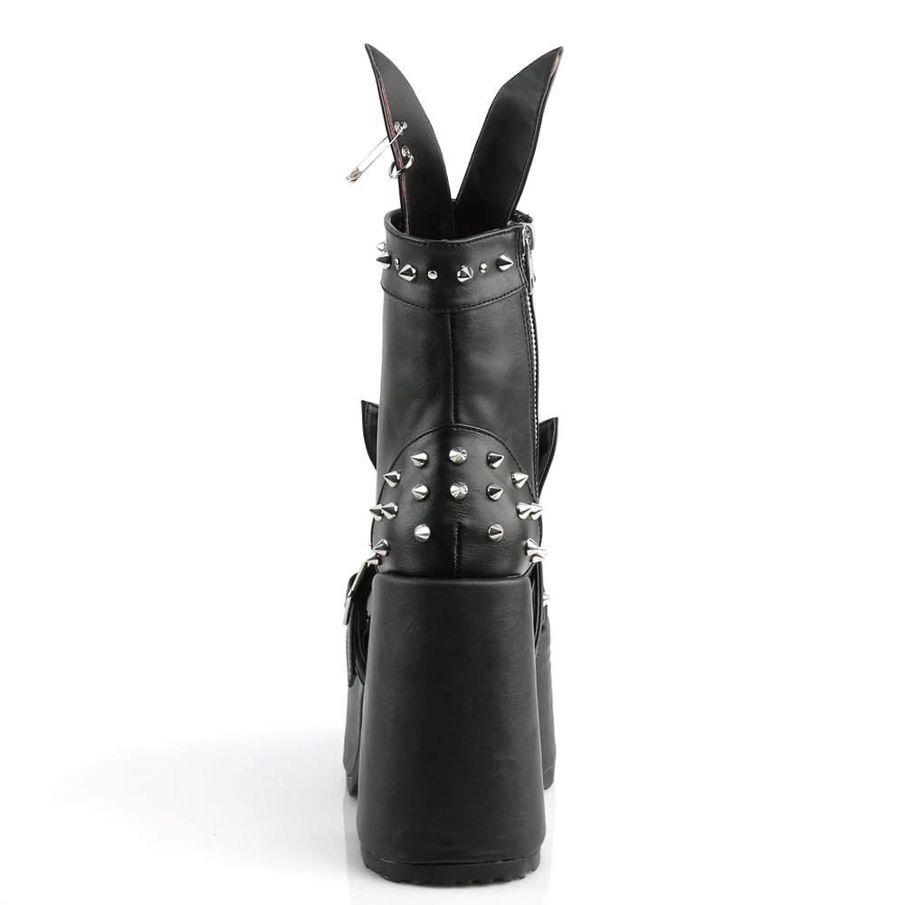 DEMONIA Women's Platform Boots with Bunny Ears and Spikes