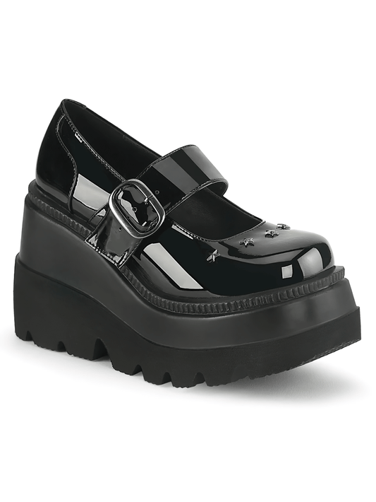 DEMONIA Women's Stellar Star-Studded Wedge Shoes