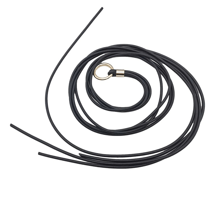 Designer Handmade Black Necklace for Women / Luxury Goth Long Rubber Accessories