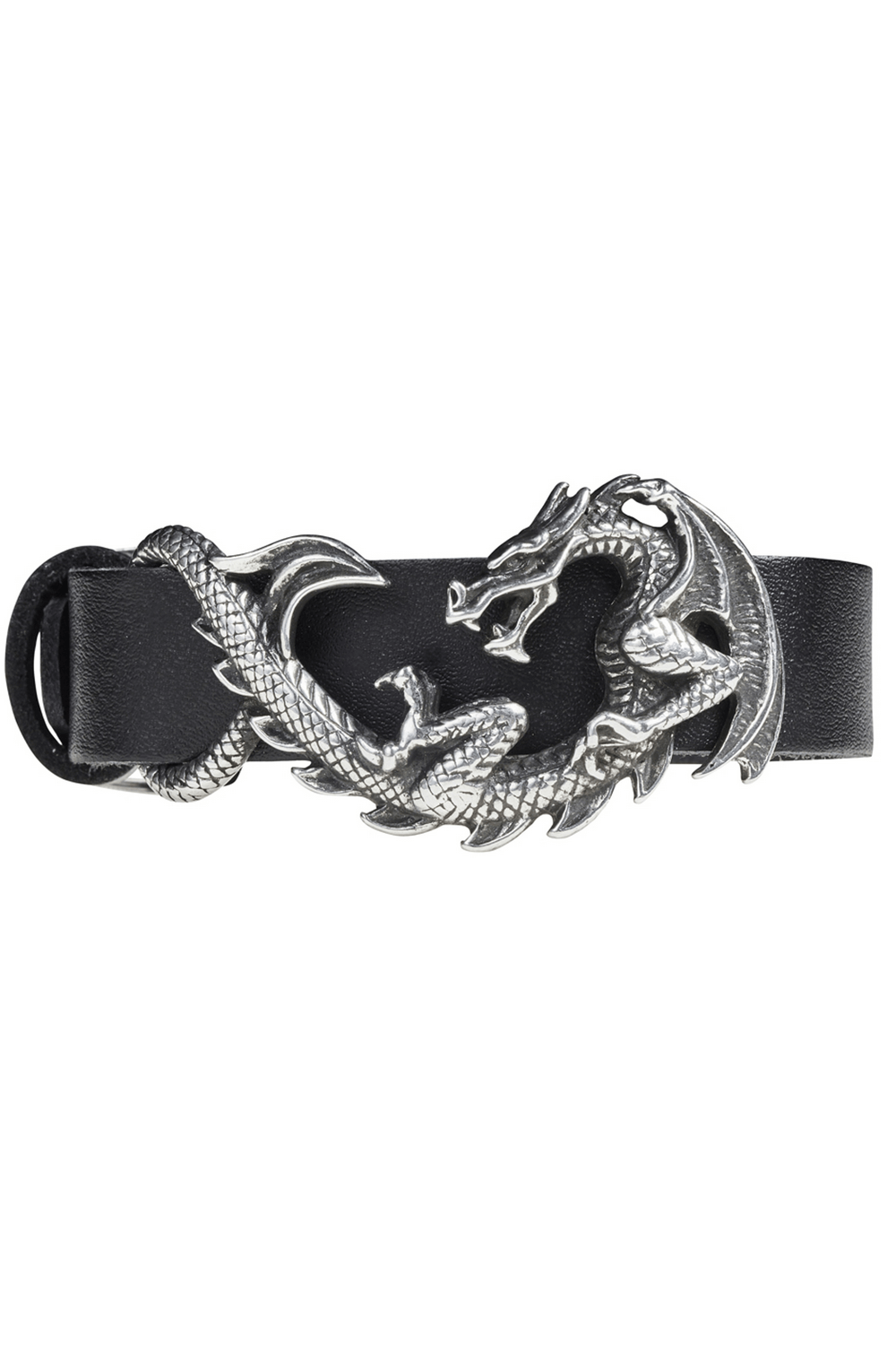 Dragon Maelstrom Leather Bracelet with 3D Pewter Detail