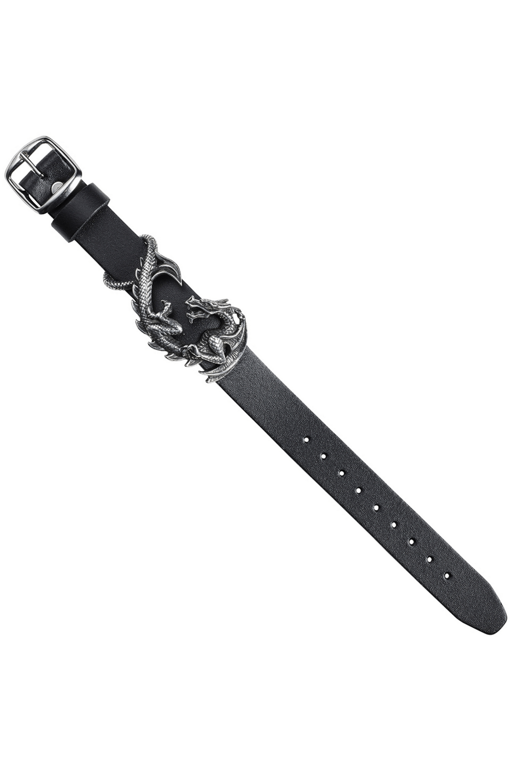 Dragon Maelstrom Leather Bracelet with 3D Pewter Detail