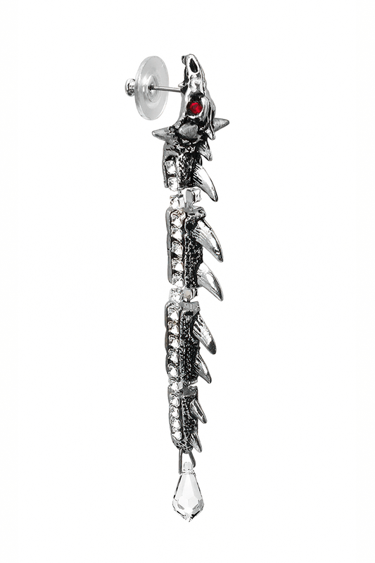 Dragontine Crystal Spine Earring with Swarovski Details