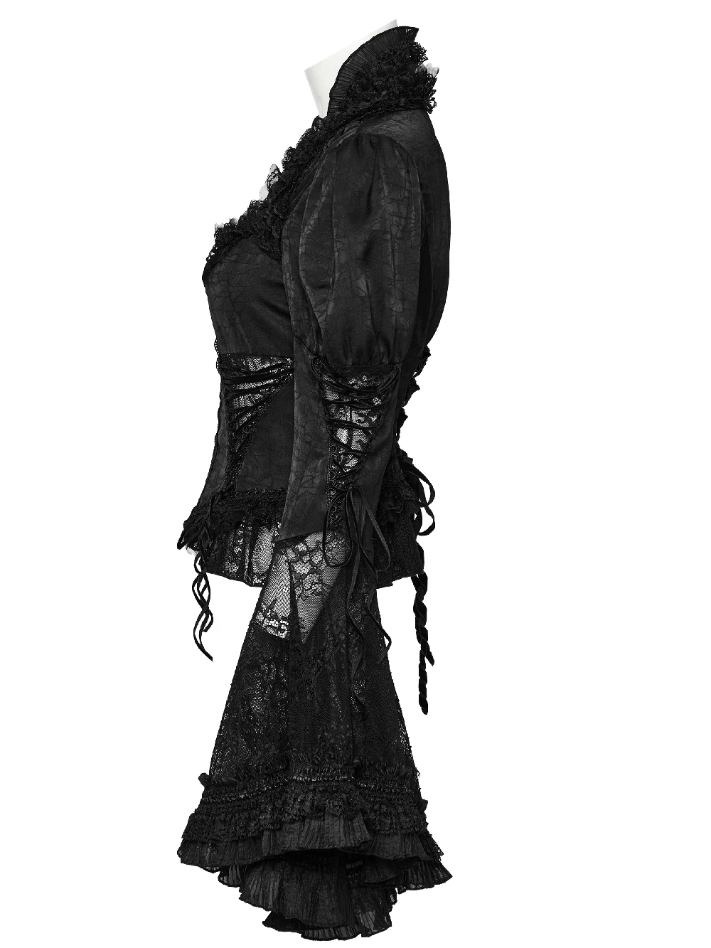 Dramatic Women's Lace Long Sleeves Gothic Blouse