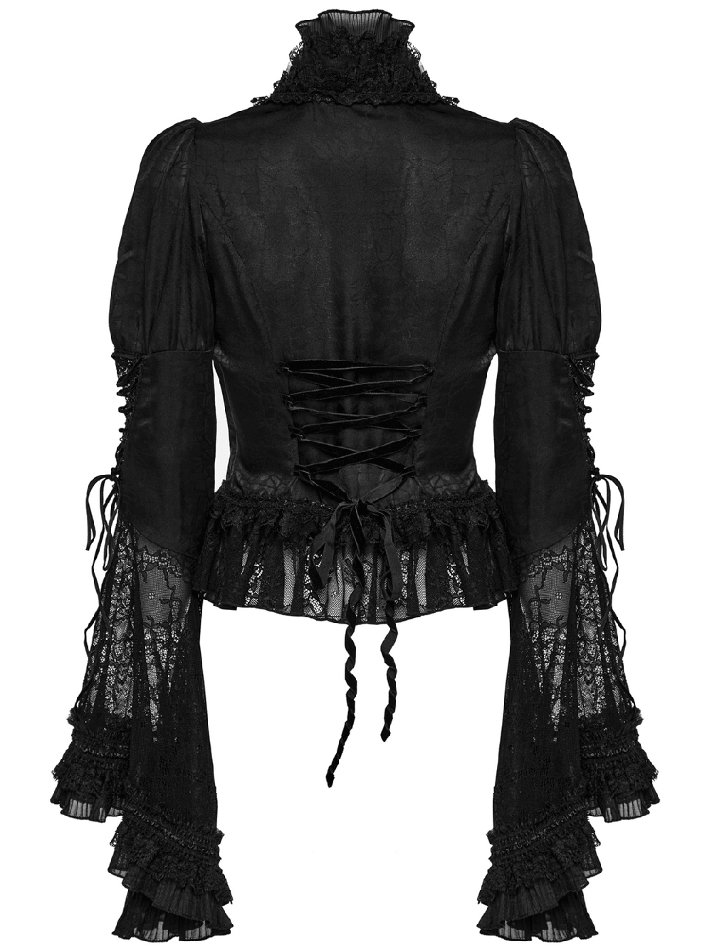 Dramatic Women's Lace Long Sleeves Gothic Blouse