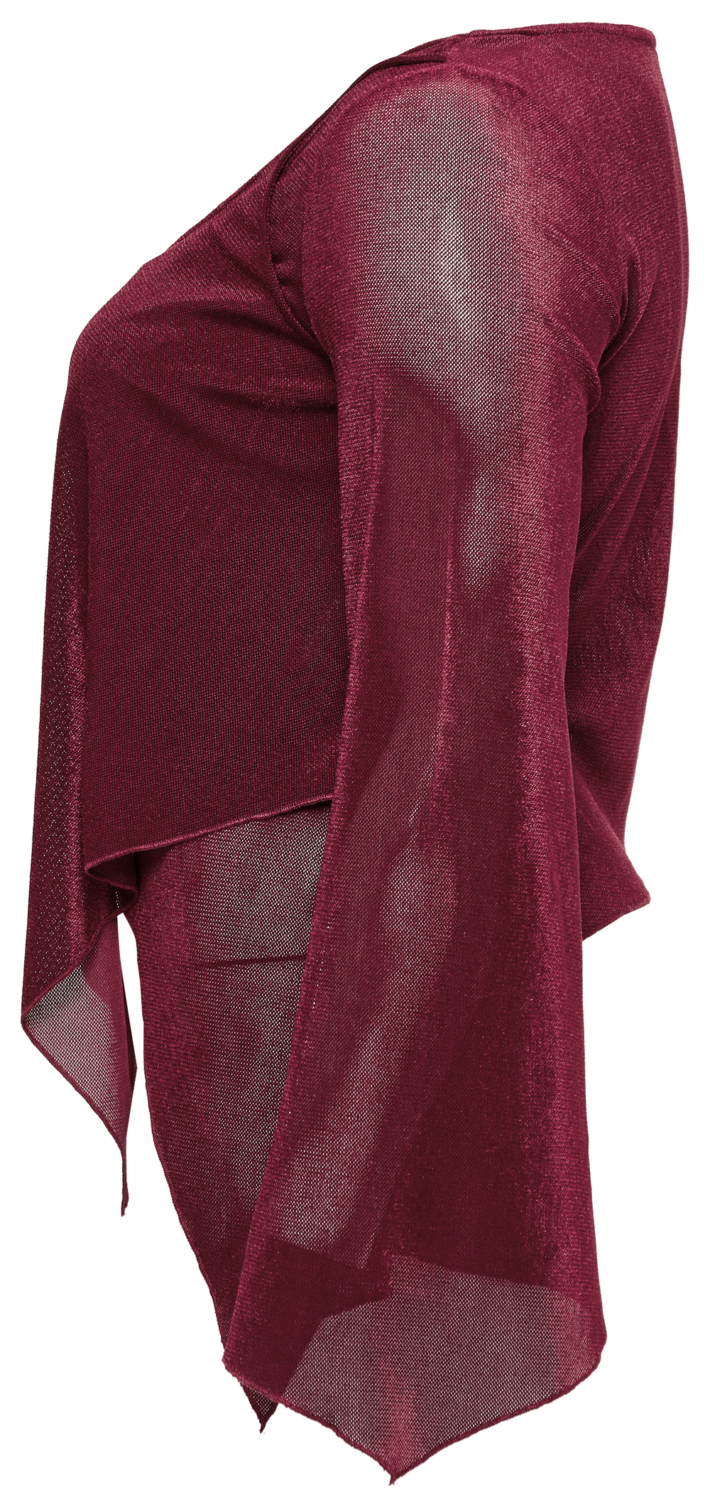 Edgy Gothic Elastic Mesh Two-Piece Top with Hooks