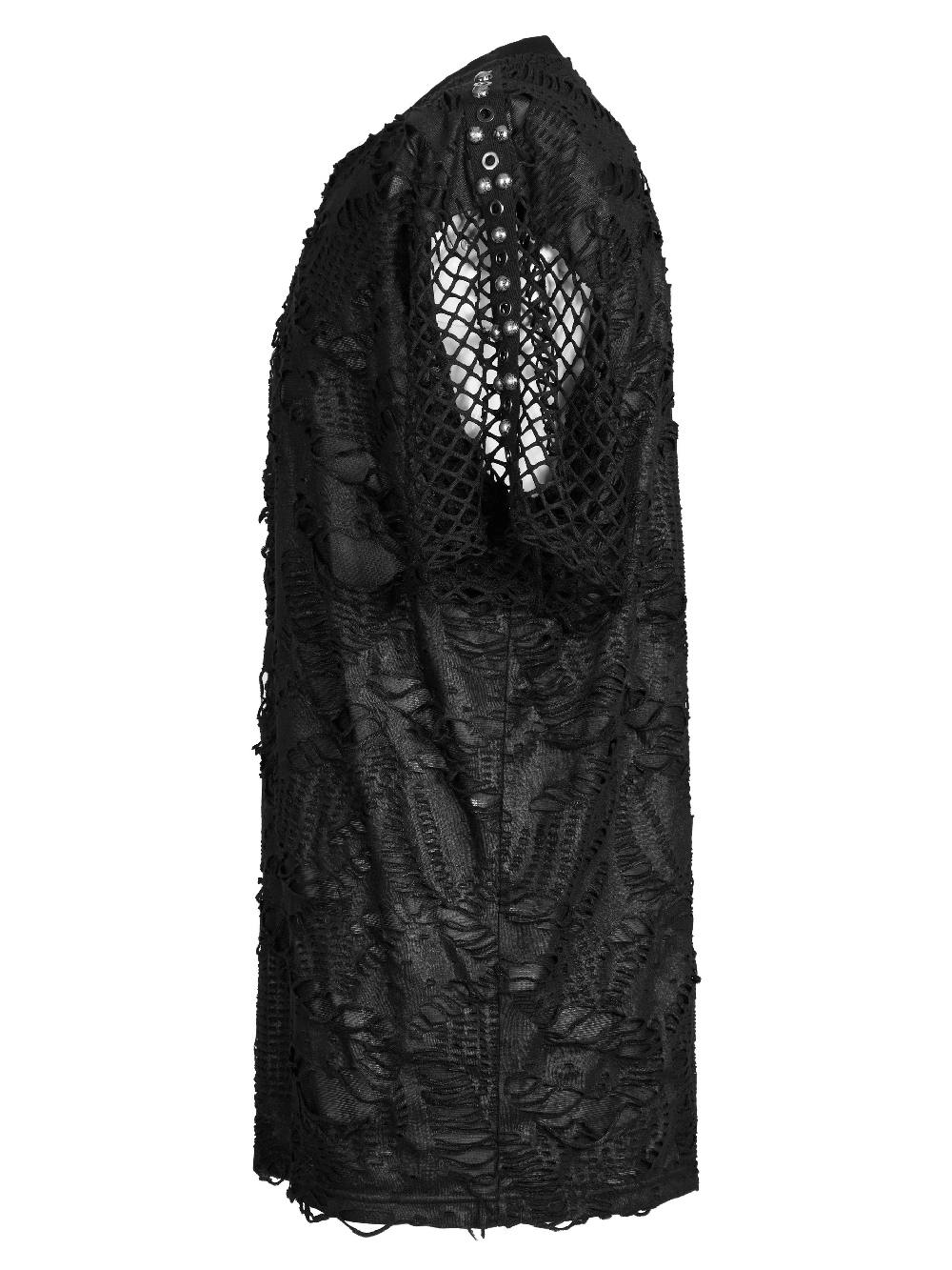 Edgy Gothic Mesh Layered Tee