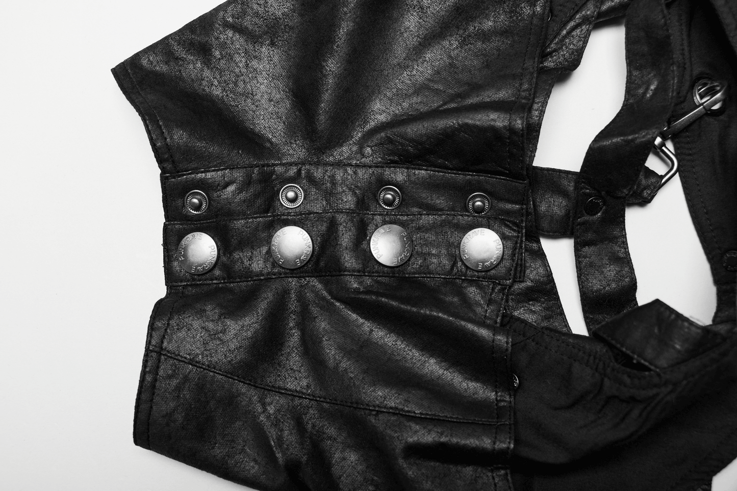 Edgy Shoulder Armor with Adjustable Buckles and Straps